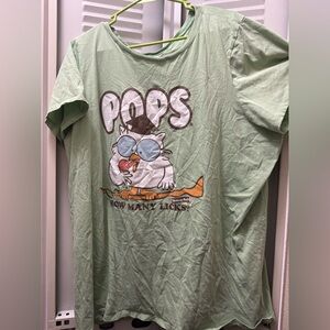 Green T-Shirt with Pops Graphic